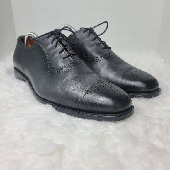 Allen Edmonds Cornwallis Oxfords Dress Shoes Mens Size 11 Gray Leather - Picture 1 of 10